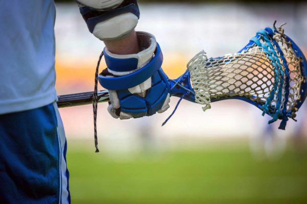 Lacrosse stick & glove.